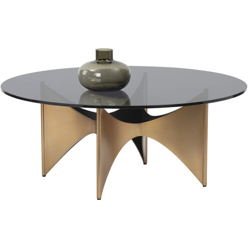 London 40.25 X 15.5 inch Smoked / Gold Coffee Table